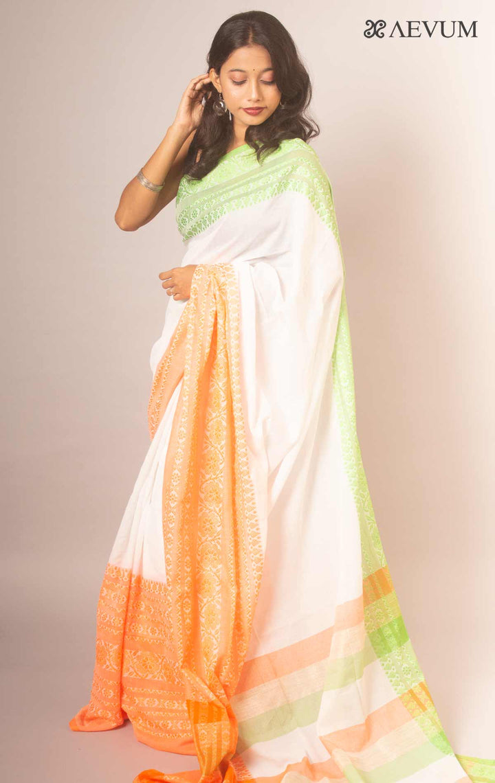 Begampuri Bengal Cotton Handloom Saree - 14358 Saree AEVUM   