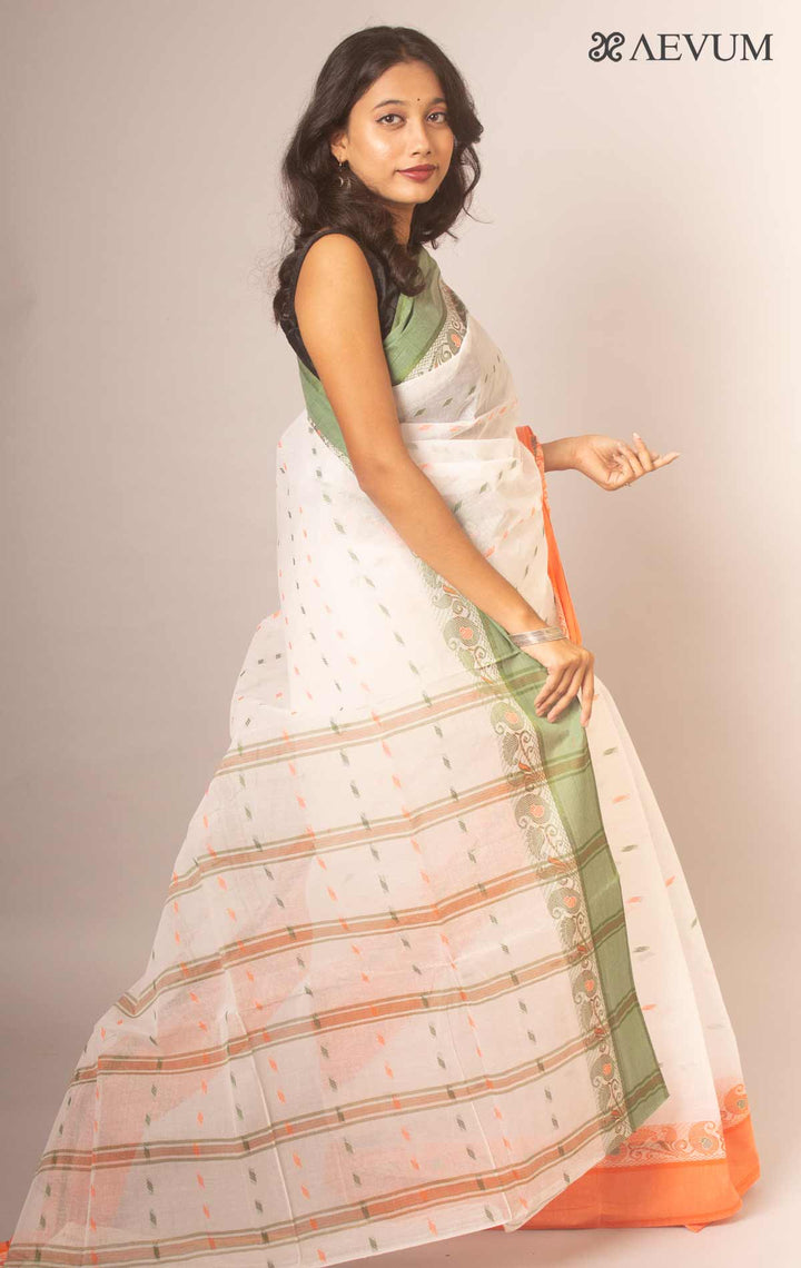 Bengal Cotton Handloom Saree Without Blouse Piece - 14401 Saree AEVUM   