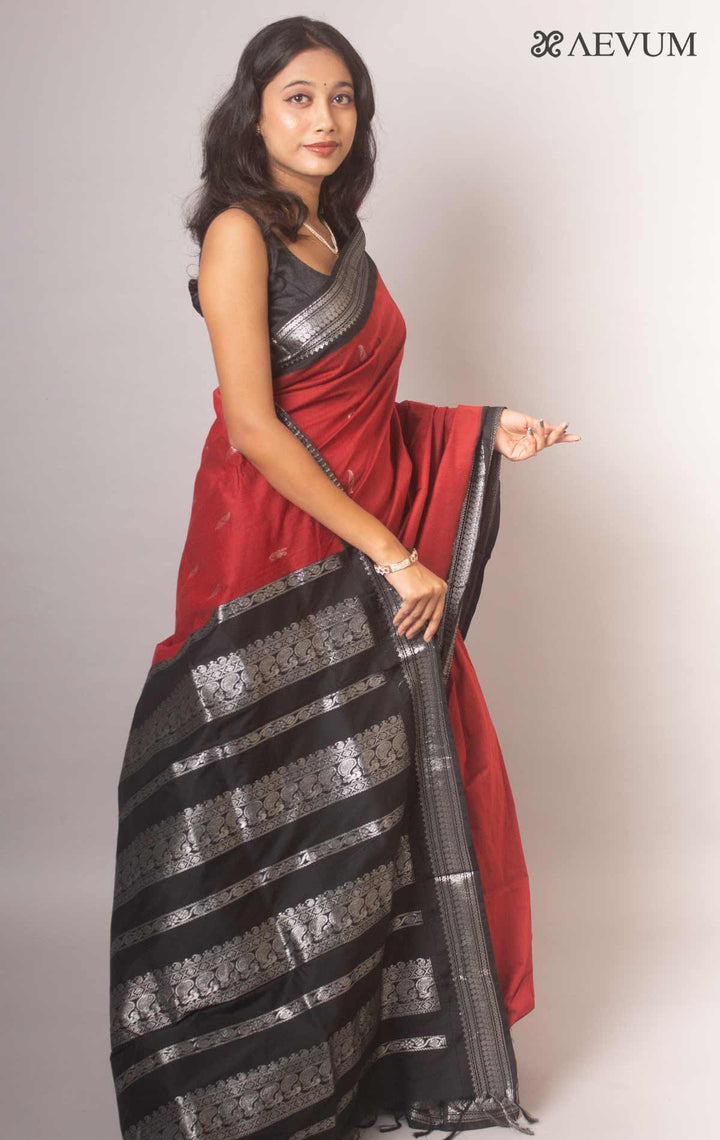 Kalyani South Cotton Silk Handloom Saree By Aevum - 14755 Saree SSH   