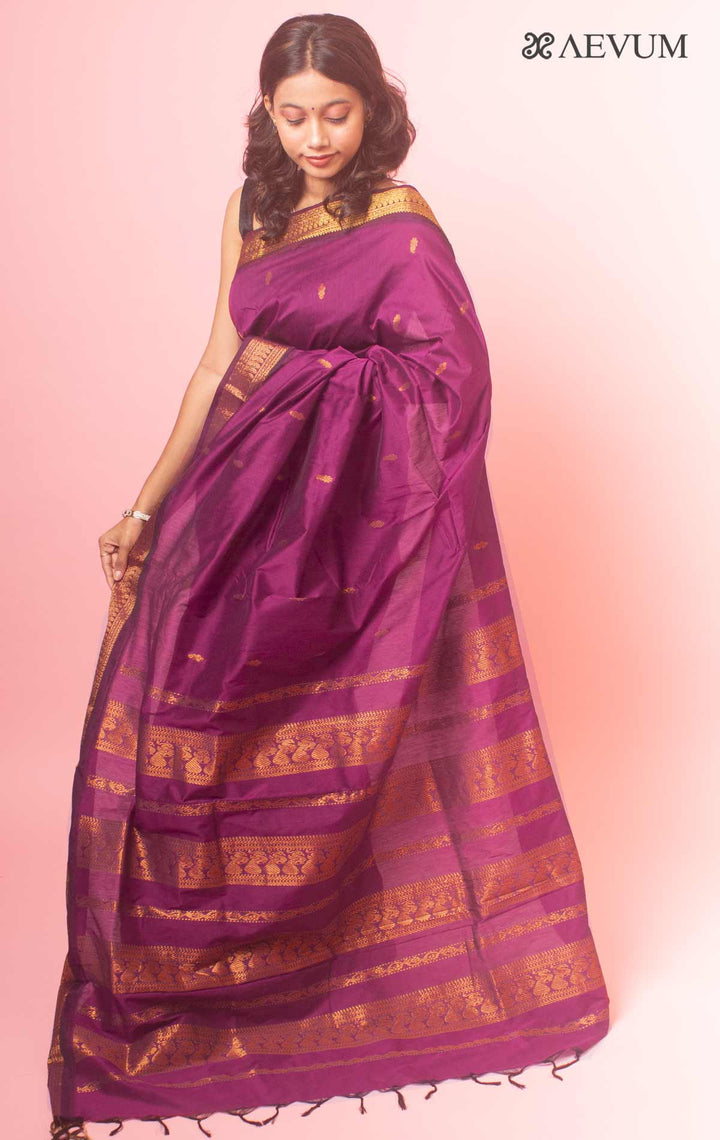 Kalyani South Cotton Silk Handloom Saree By Aevum - 14757 Saree SSH   