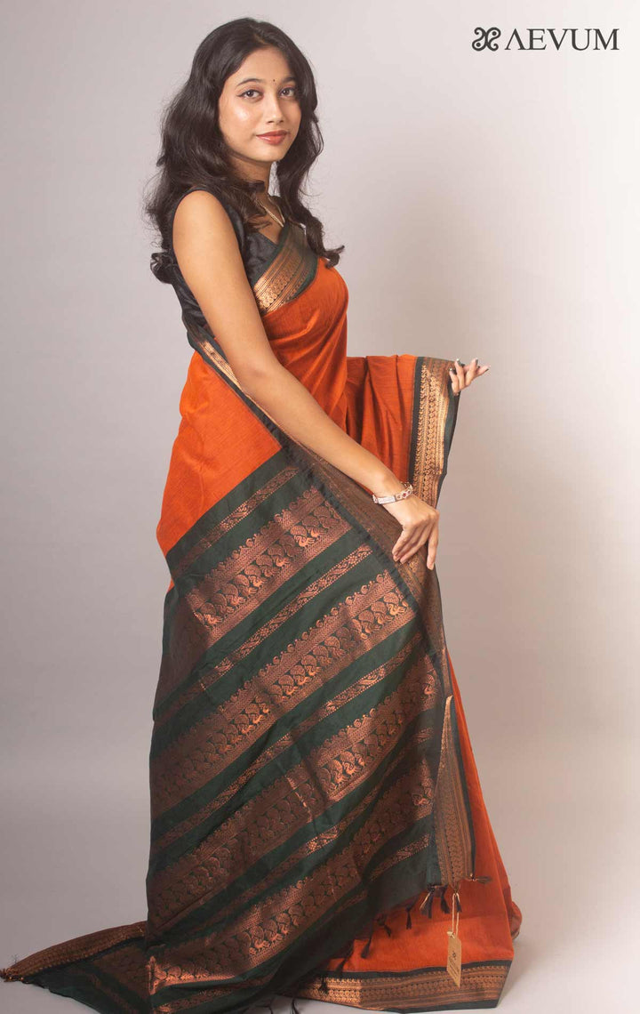 Kalyani South Cotton Silk Handloom Saree By Aevum - 14759 Saree AEVUM   