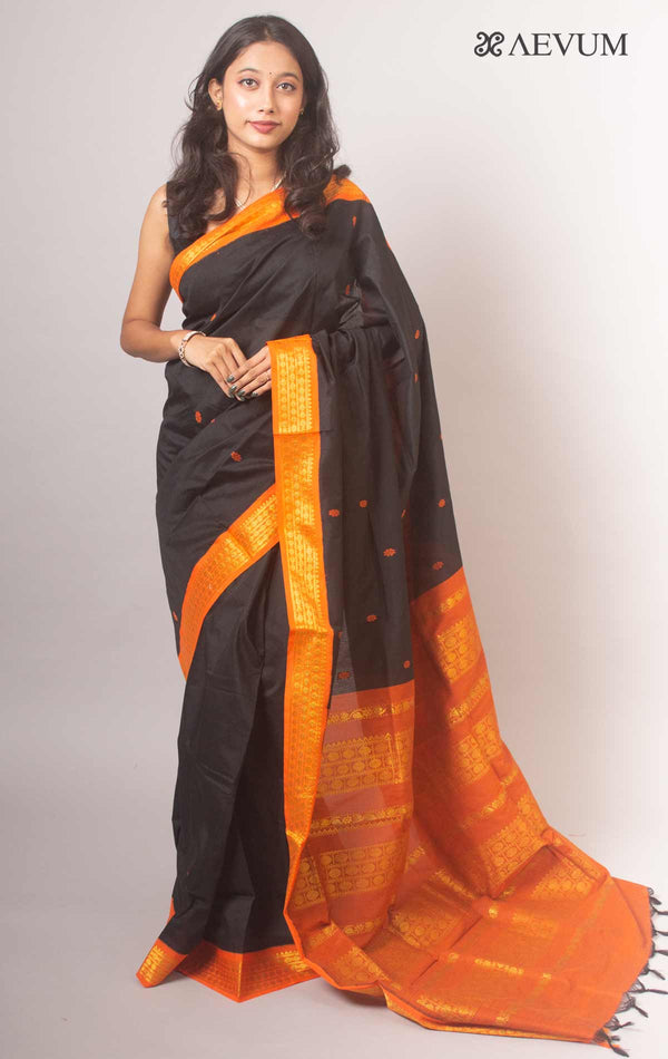 Kalyani South Cotton Silk Handloom Saree By Aevum - 14767 - AEVUM