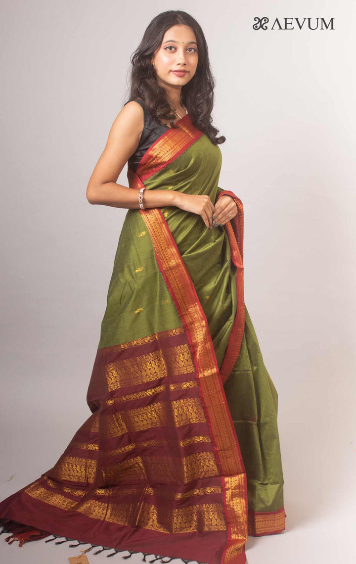 Kalyani South Cotton Silk Handloom Saree By Aevum - 14771 Saree SSH   