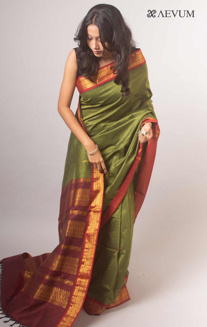 Kalyani South Cotton Silk Handloom Saree By Aevum - 14771 Saree SSH   
