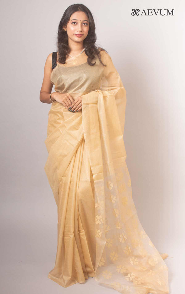 Katan Silk Saree with Blouse Piece - 14864 - AEVUM
