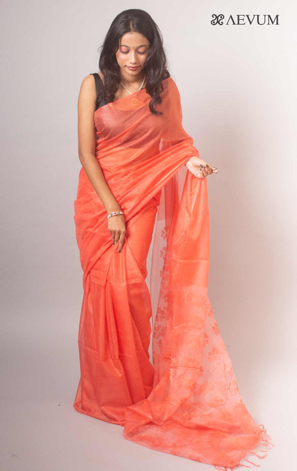 Katan Silk Saree with Blouse Piece - 14866 - AEVUM