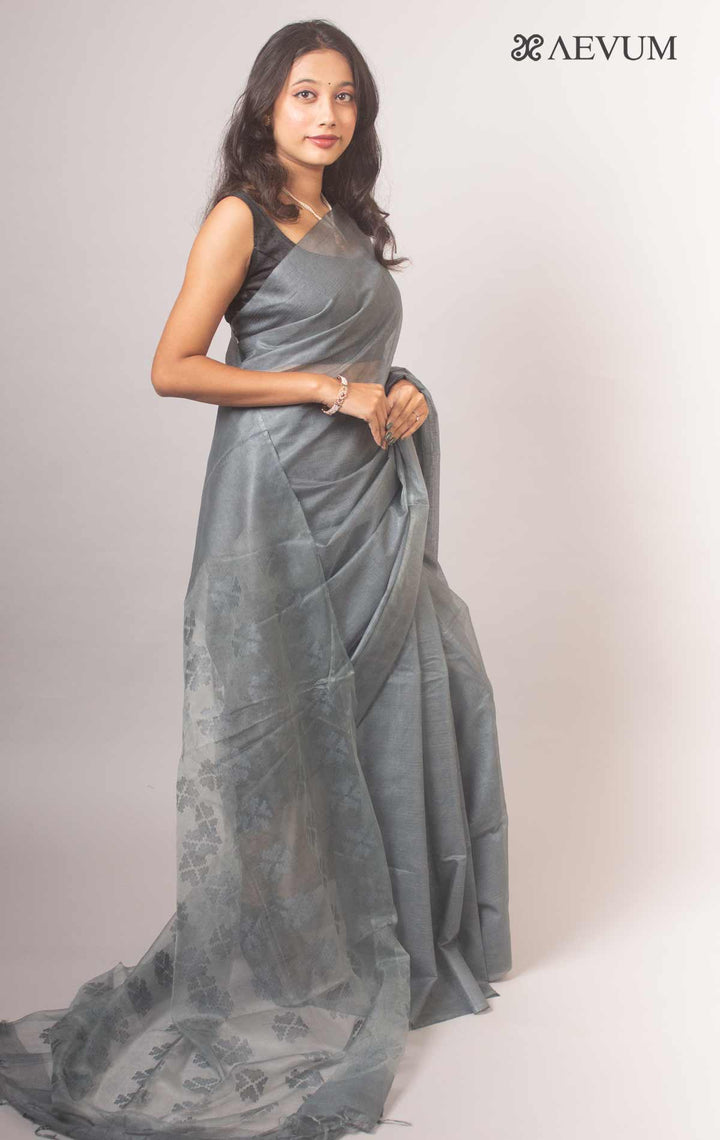 Katan Silk Saree with Blouse Piece - 14872 Saree Om Silk   