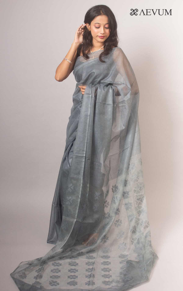 Katan Silk Saree with Blouse Piece - 14872 - AEVUM