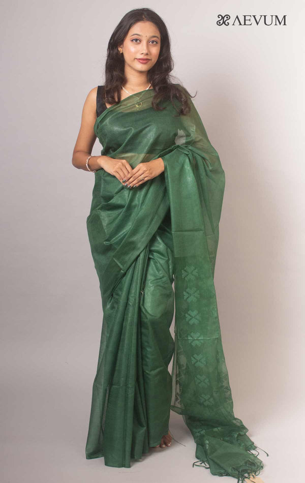 Katan Silk Saree with Blouse Piece - 14875 - AEVUM