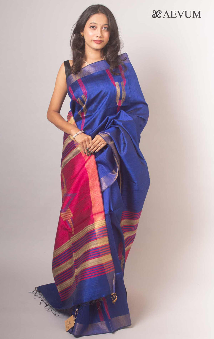 Pure Tussar Dupion Raw Silk Saree with Silk Mark - 14880 Saree Tausif   