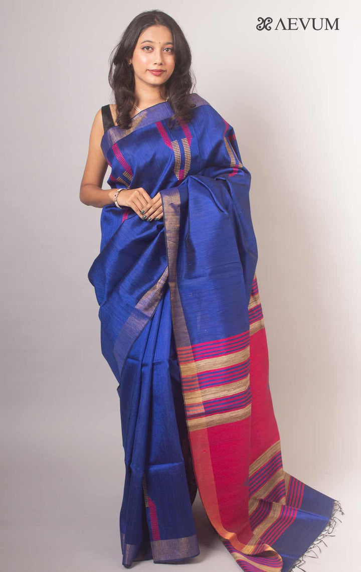Pure Tussar Dupion Raw Silk Saree with Silk Mark - 14880 Saree Tausif   