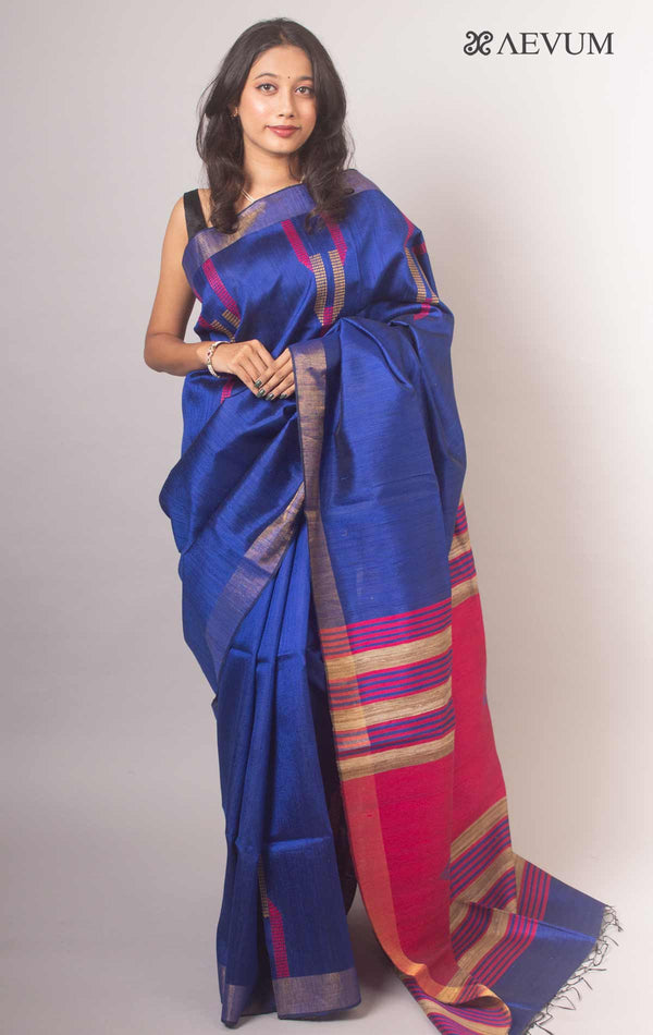Pure Tussar Dupion Raw Silk Saree with Silk Mark - 14880 Saree AEVUM   