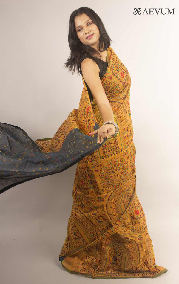 Bengal Cotton Silk Handloom Saree By Aevum - 15009 - AEVUM