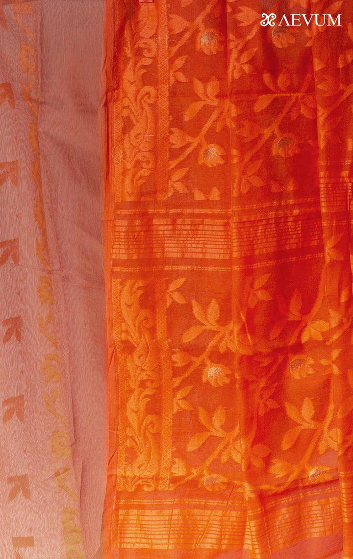 Dhakai Jamdani with Gap Work without Blouse Piece - 15193 Saree Riya's Collection   
