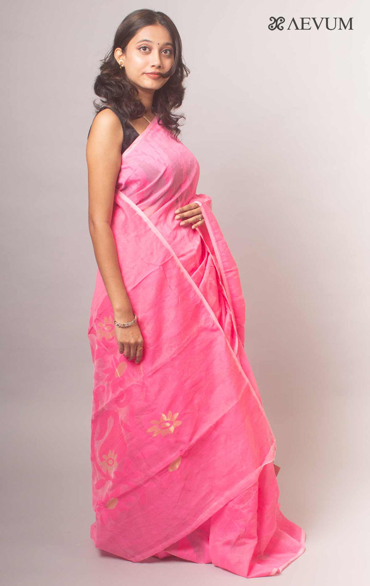 Paddo Dhakai Jamdani Saree without Blouse Piece - 1530 Saree AEVUM
