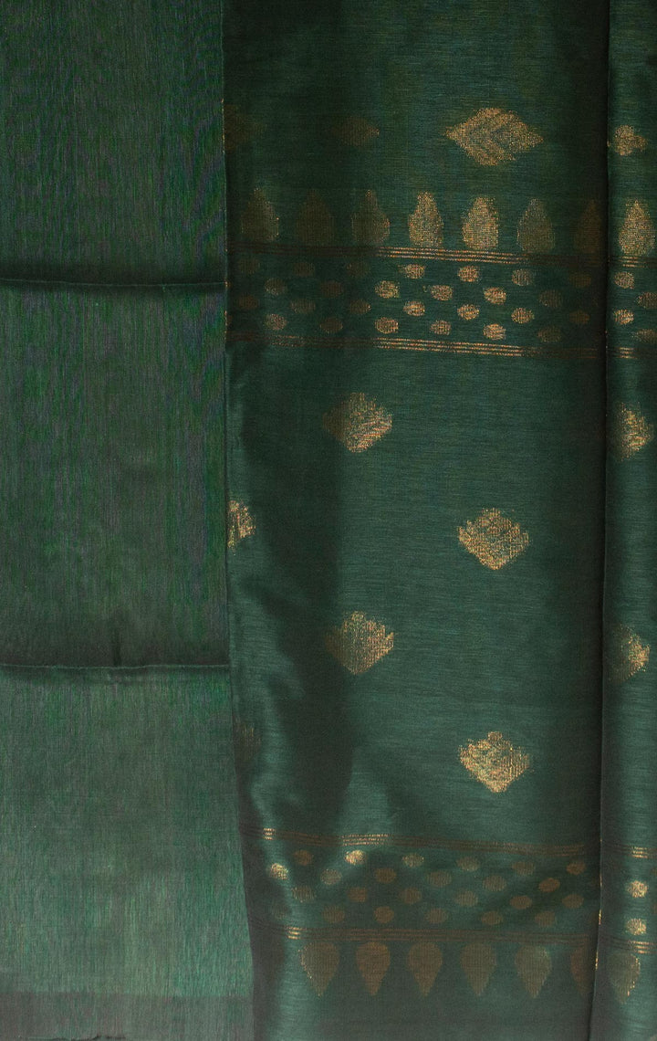 Organic Linen handloom Saree with blouse piece - 1531 Saree AEVUM   