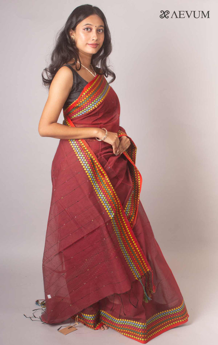 Bangladeshi Cotton Silk Handloom Saree By Aevum - 16321 Saree AEVUM   