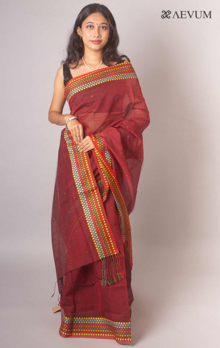 Bangladeshi Cotton Silk Handloom Saree By Aevum - 16321 Saree AEVUM   