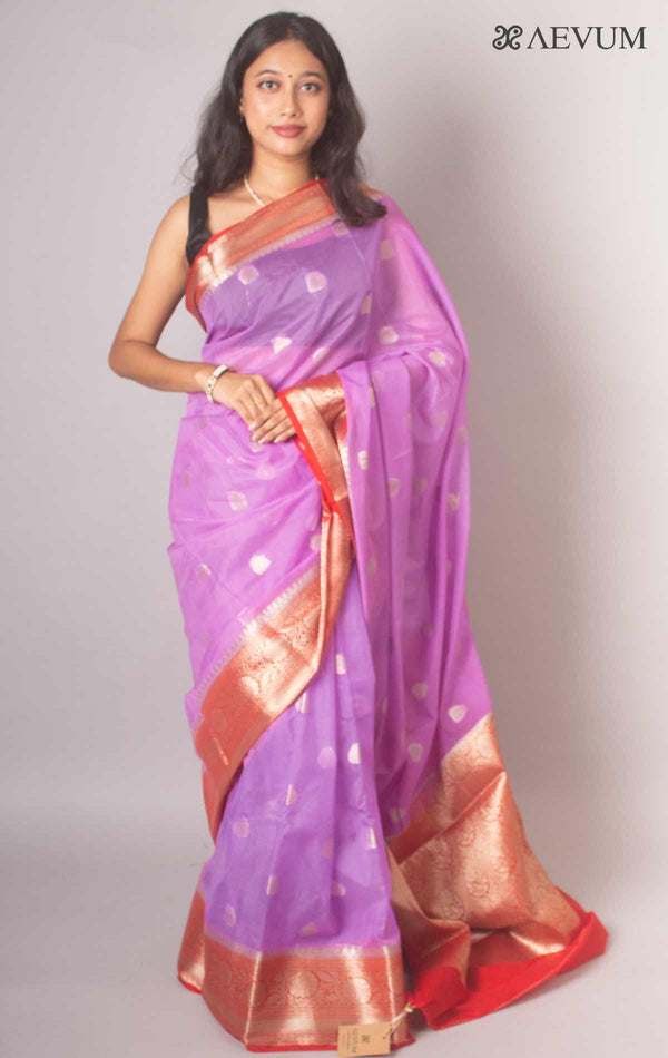 Semi Georgette Soft Banarasi Silk Saree - 16343 - AEVUM