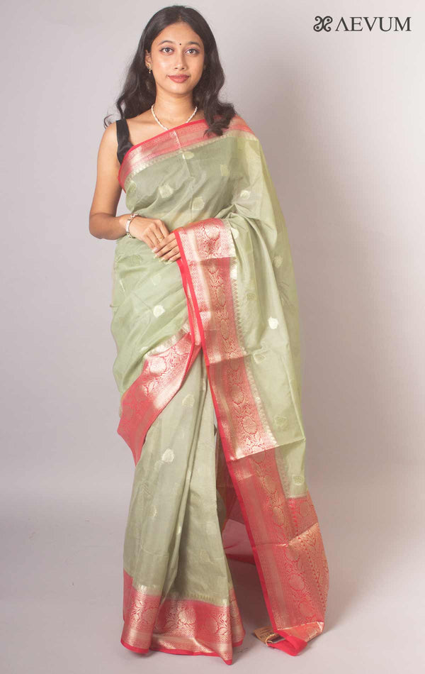 Semi Georgette Soft Banarasi Silk Saree - 16346 - AEVUM