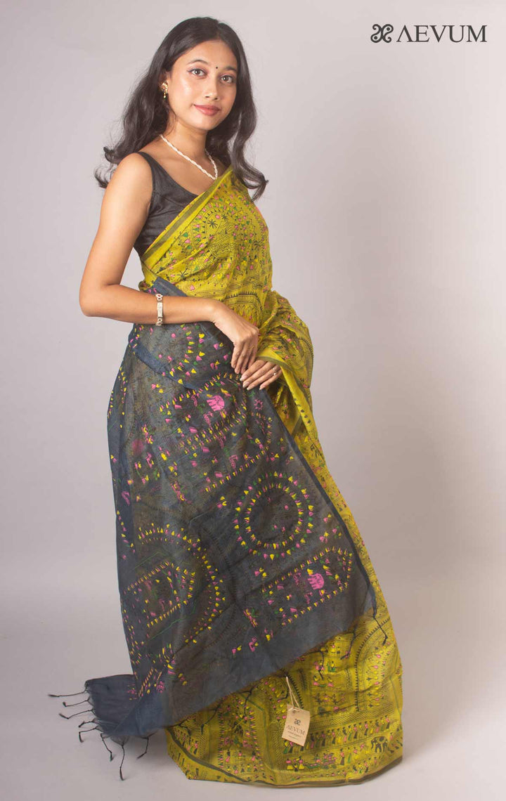 Bengal Cotton Silk Handloom Saree By Aevum - 16420 Saree SSH   