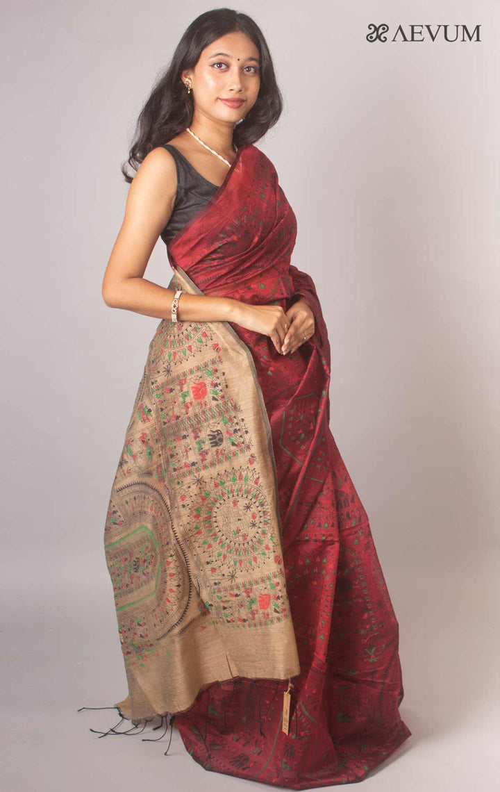 Bengal Cotton Silk Handloom Saree By Aevum - 16864 Saree SSH   