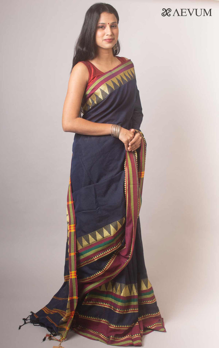 Madhumani Begampuri Bengal Cotton Handloom Saree - 17008 Saree AEVUM   