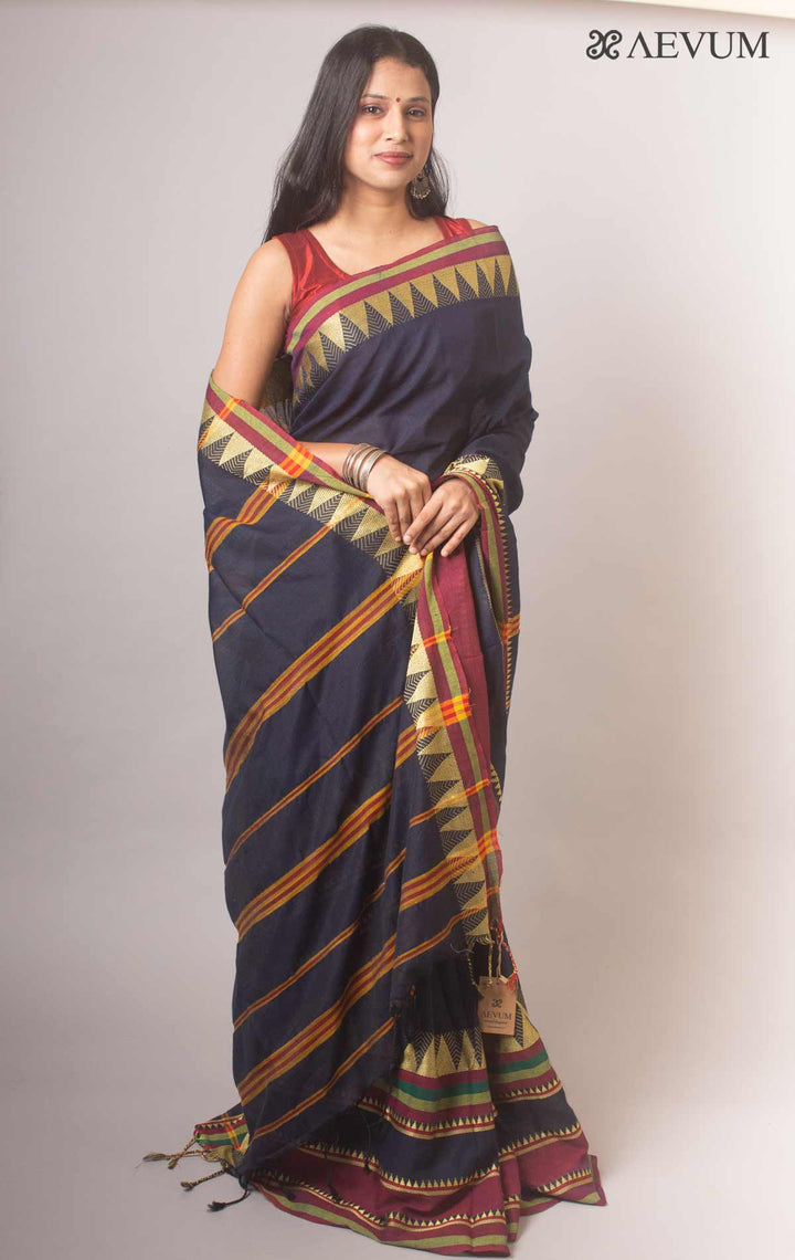 Madhumani Begampuri Bengal Cotton Handloom Saree - 17008 Saree AEVUM   