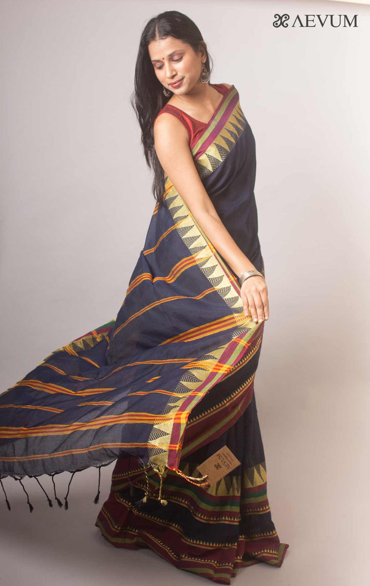 Madhumani Begampuri Bengal Cotton Handloom Saree - 17008 Saree AEVUM   