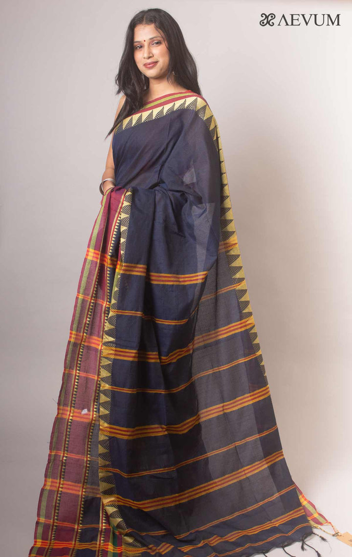 Madhumani Begampuri Bengal Cotton Handloom Saree - 17008 Saree AEVUM   