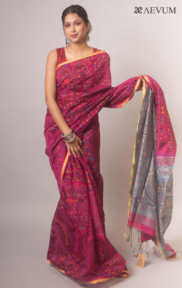 Bengal Cotton Silk Handloom Saree By Aevum - 17078 - AEVUM