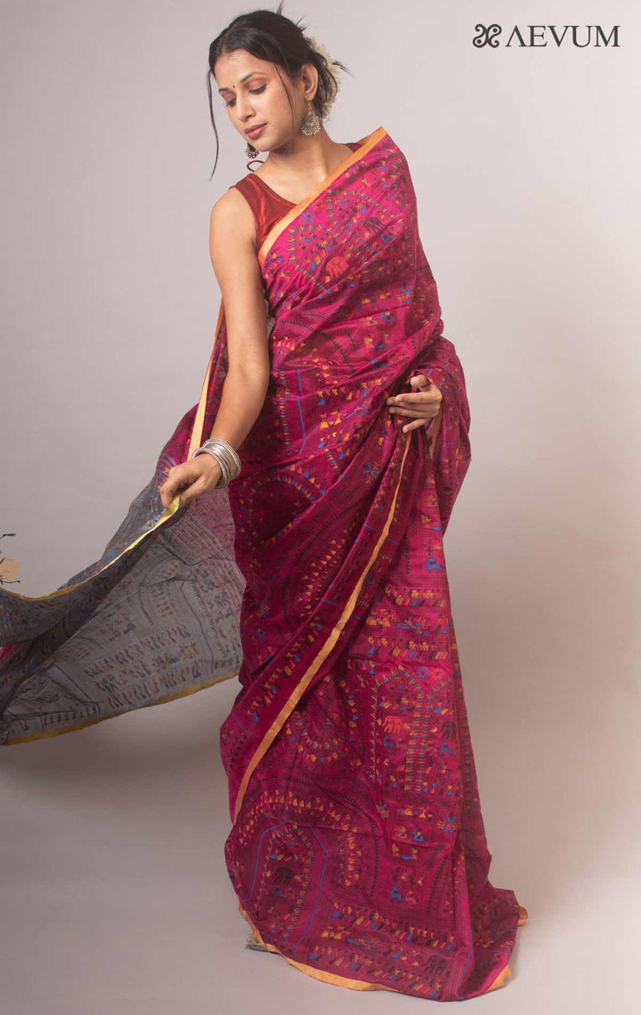 Bengal Cotton Silk Handloom Saree By Aevum - 17078 Saree Anita   