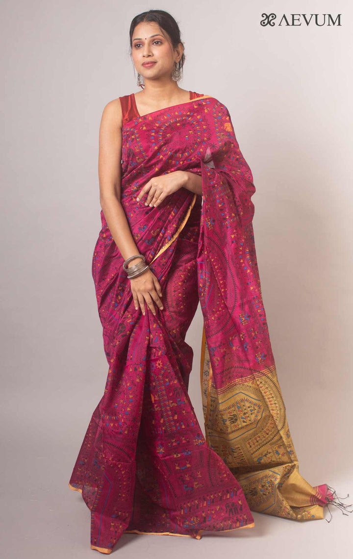 Bengal Cotton Silk Handloom Saree By Aevum - 17084 Saree Anita   