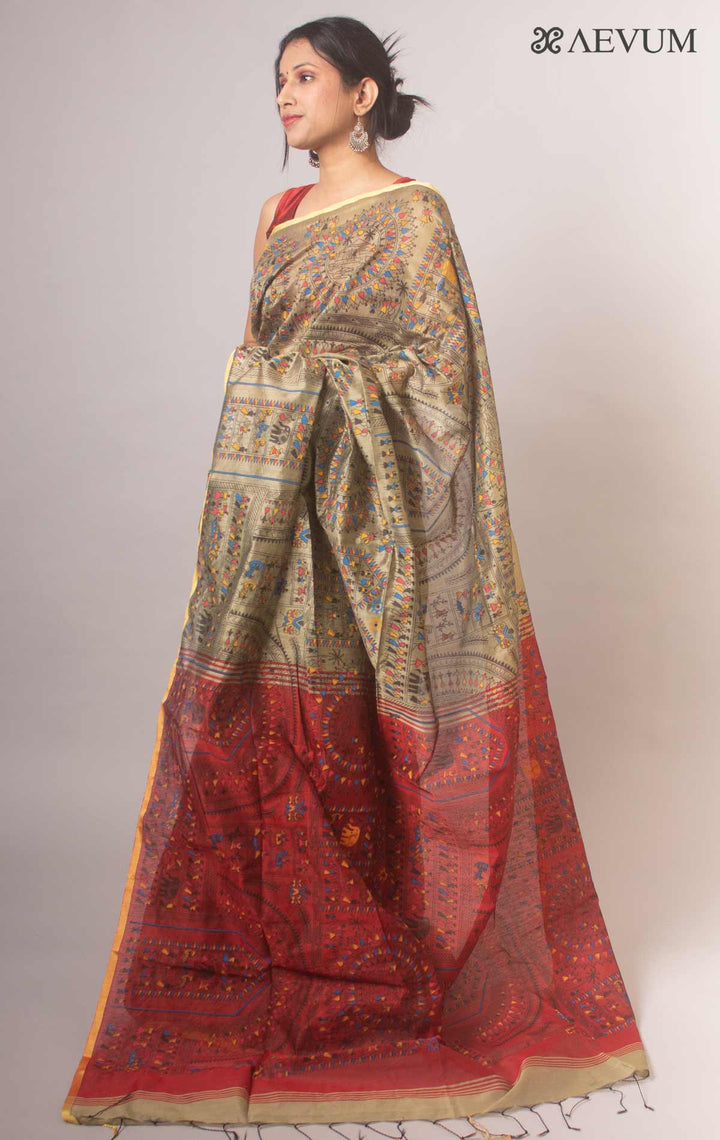 Bengal Cotton Silk Handloom Saree By Aevum - 17087 Saree Anita   