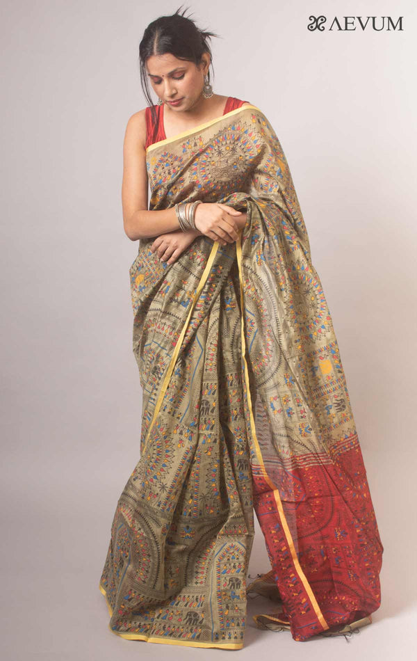 Bengal Cotton Silk Handloom Saree By Aevum - 17087 - AEVUM