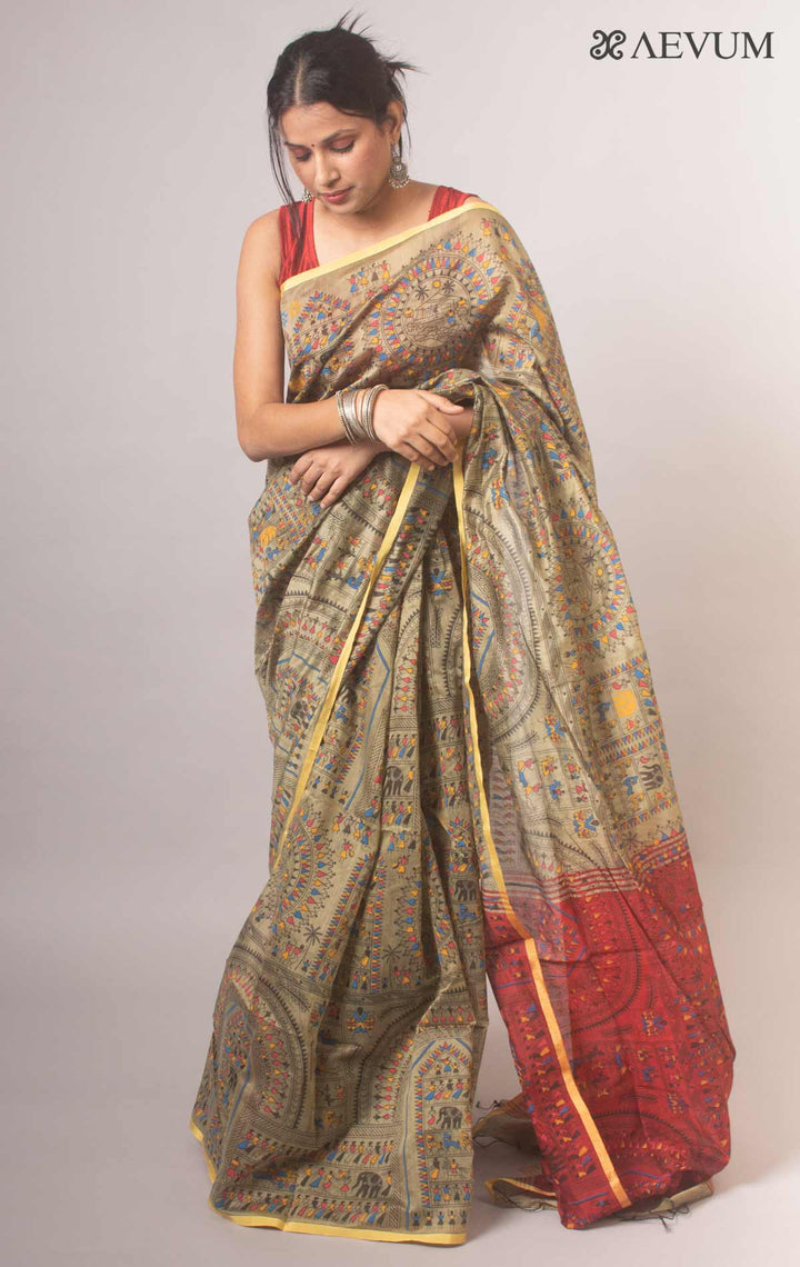 Bengal Cotton Silk Handloom Saree By Aevum - 17087 Saree Anita   