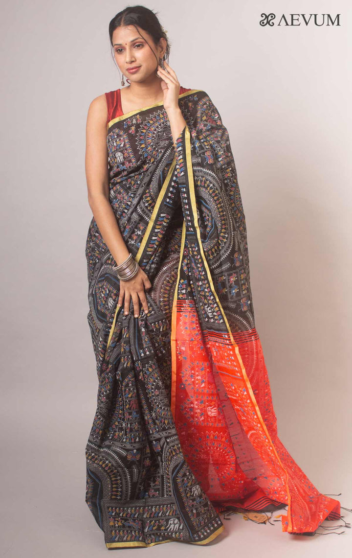 Bengal Cotton Silk Handloom Saree By Aevum - 17090 Saree Anita   