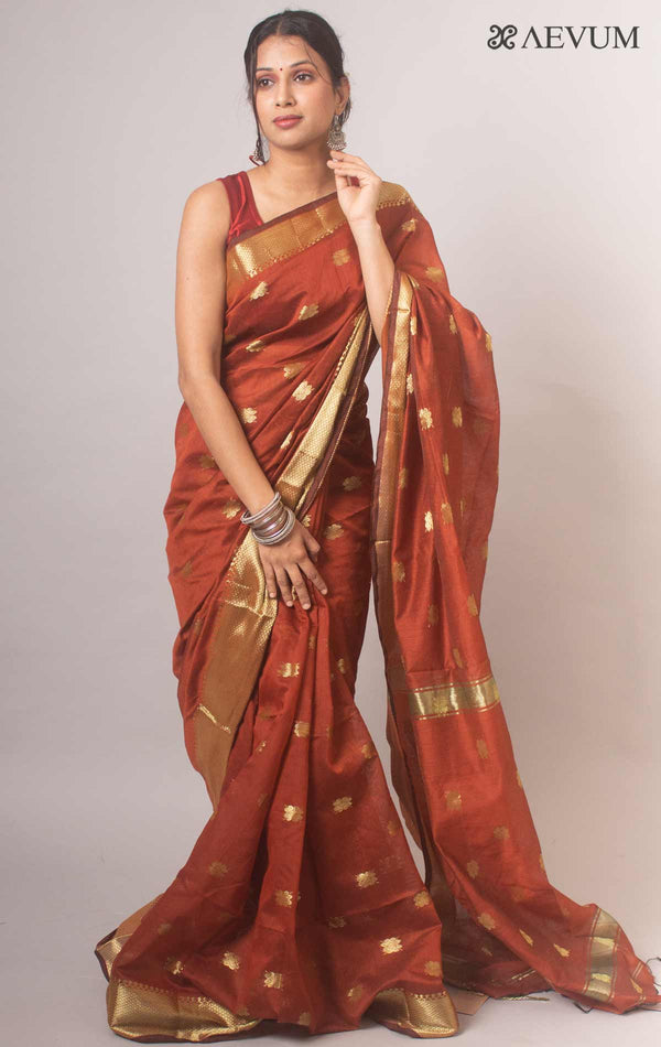Tant Cotton Silk Bengal Handloom Saree - 17095 - AEVUM