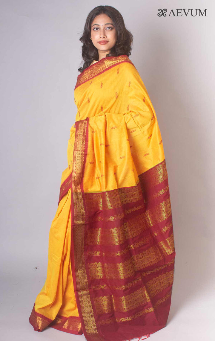 Kalyani South Cotton Silk Handloom Saree with Blouse Piece - 17432 Saree SSH   