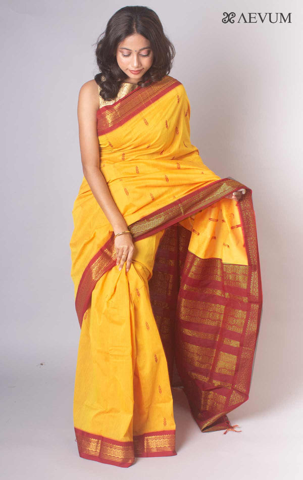 Kalyani South Cotton Silk Handloom Saree with Blouse Piece - 17432