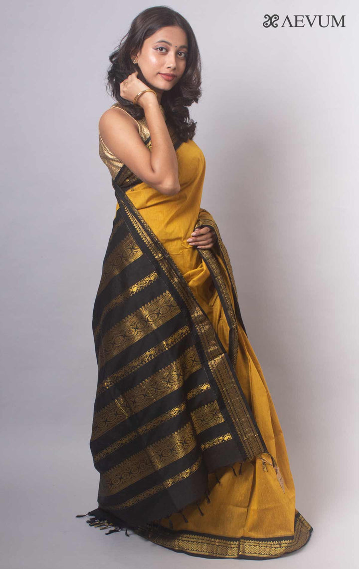 Kalyani South Cotton Silk Handloom Saree with Blouse Piece - 17436 Saree AEVUM   