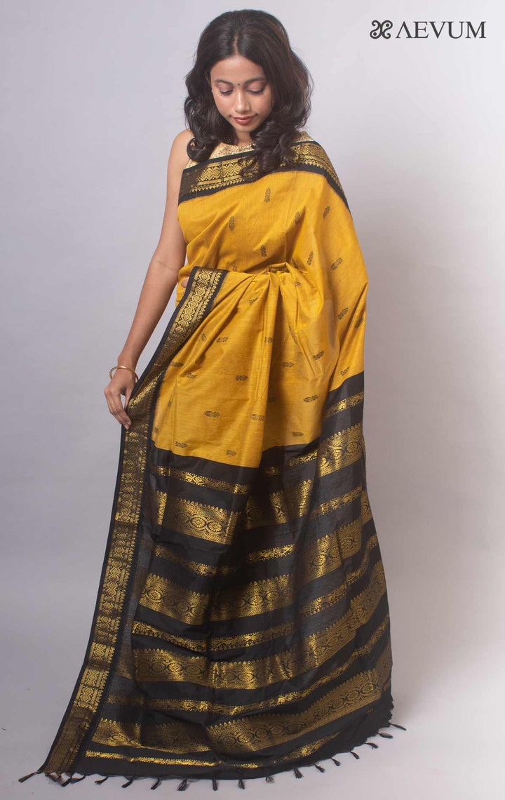 Kalyani South Cotton Silk Handloom Saree with Blouse Piece - 17436 Saree AEVUM   