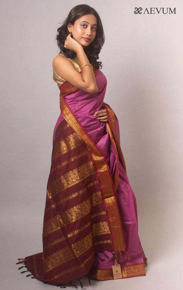 Kalyani South Cotton Silk Handloom Saree with Blouse Piece - 17438 Saree T Umarali   