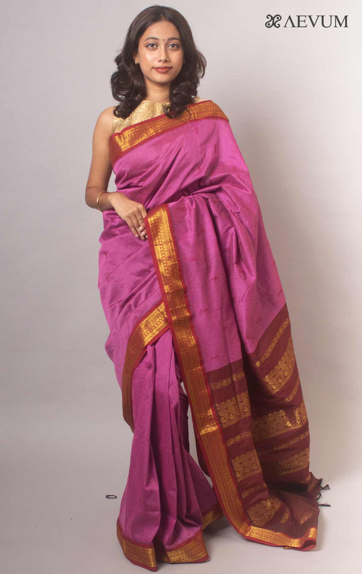 Kalyani South Cotton Silk Handloom Saree with Blouse Piece - 17438 Saree T Umarali   