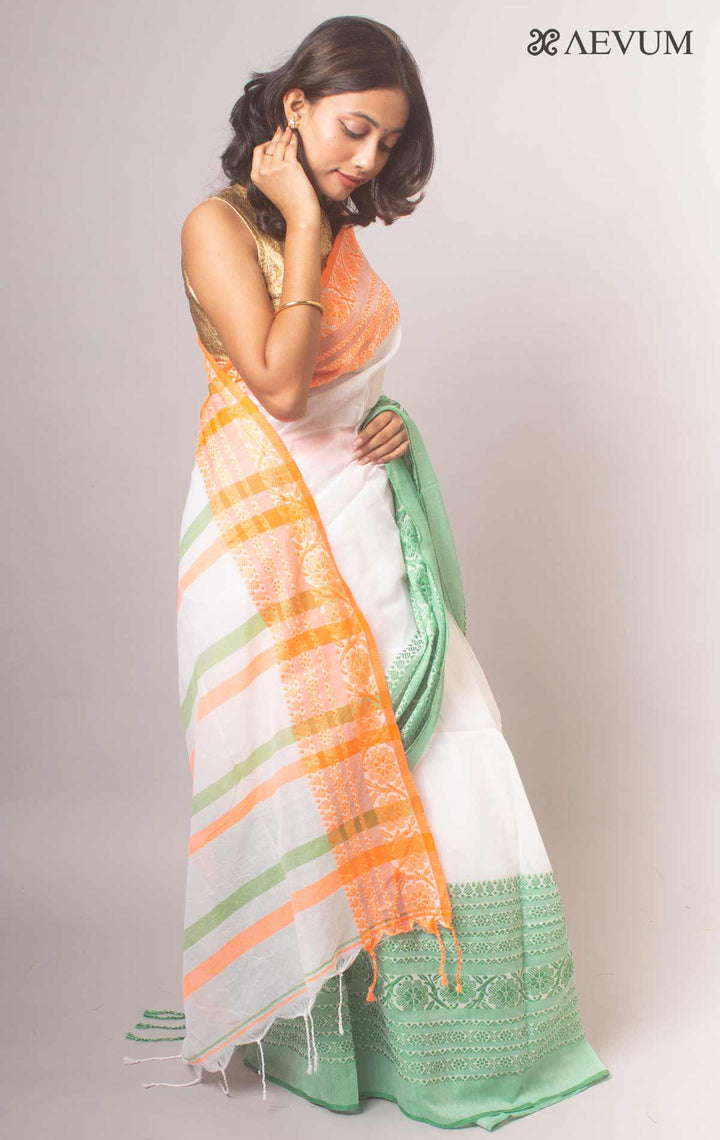 Begampuri Bengal Cotton Handloom Saree - 17553 Saree AEVUM   