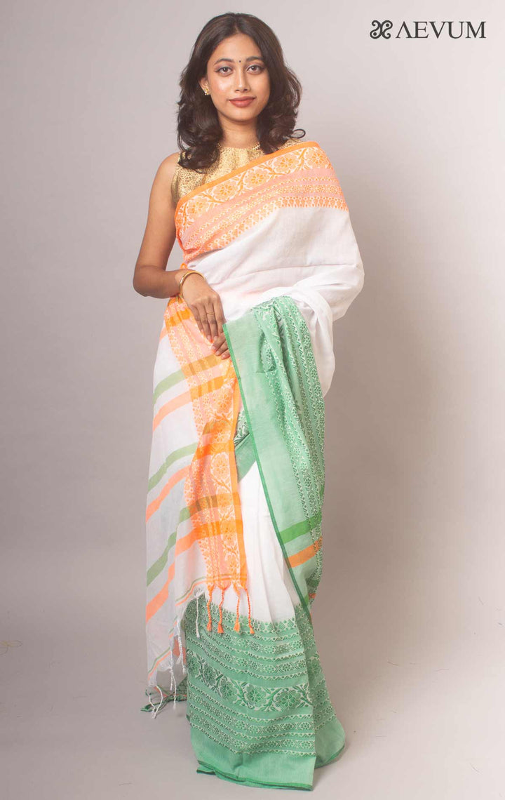 Begampuri Bengal Cotton Handloom Saree - 17553 Saree AEVUM   