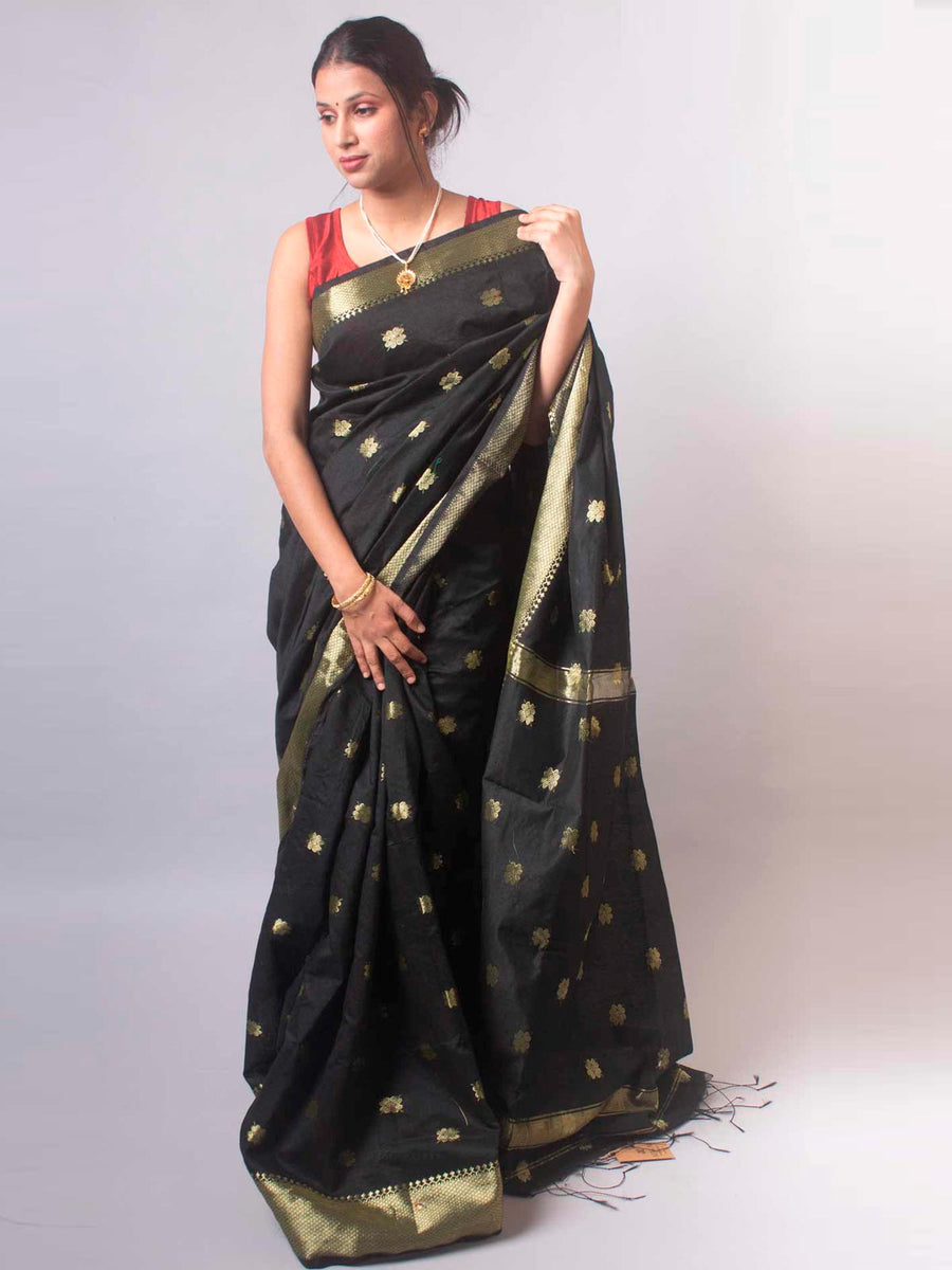 Tant Cotton Silk Bengal Handloom Saree - 17714 Saree AEVUM
