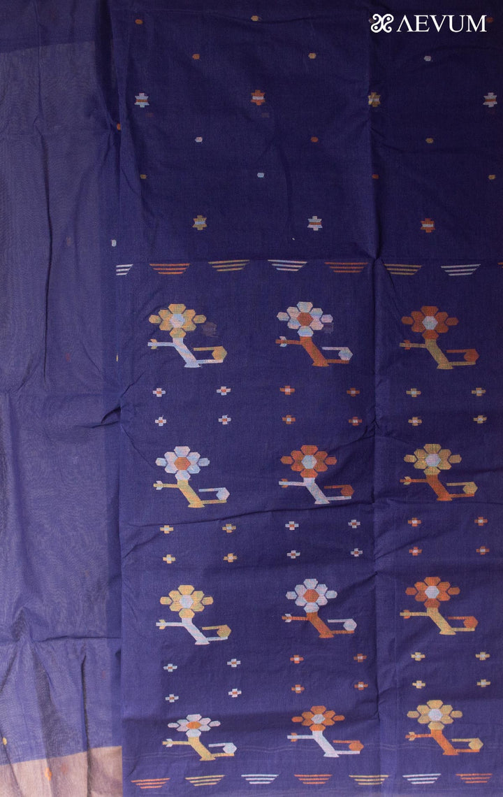 Pure Cotton Handloom Jamdani Saree - 17737 Saree AEVUM