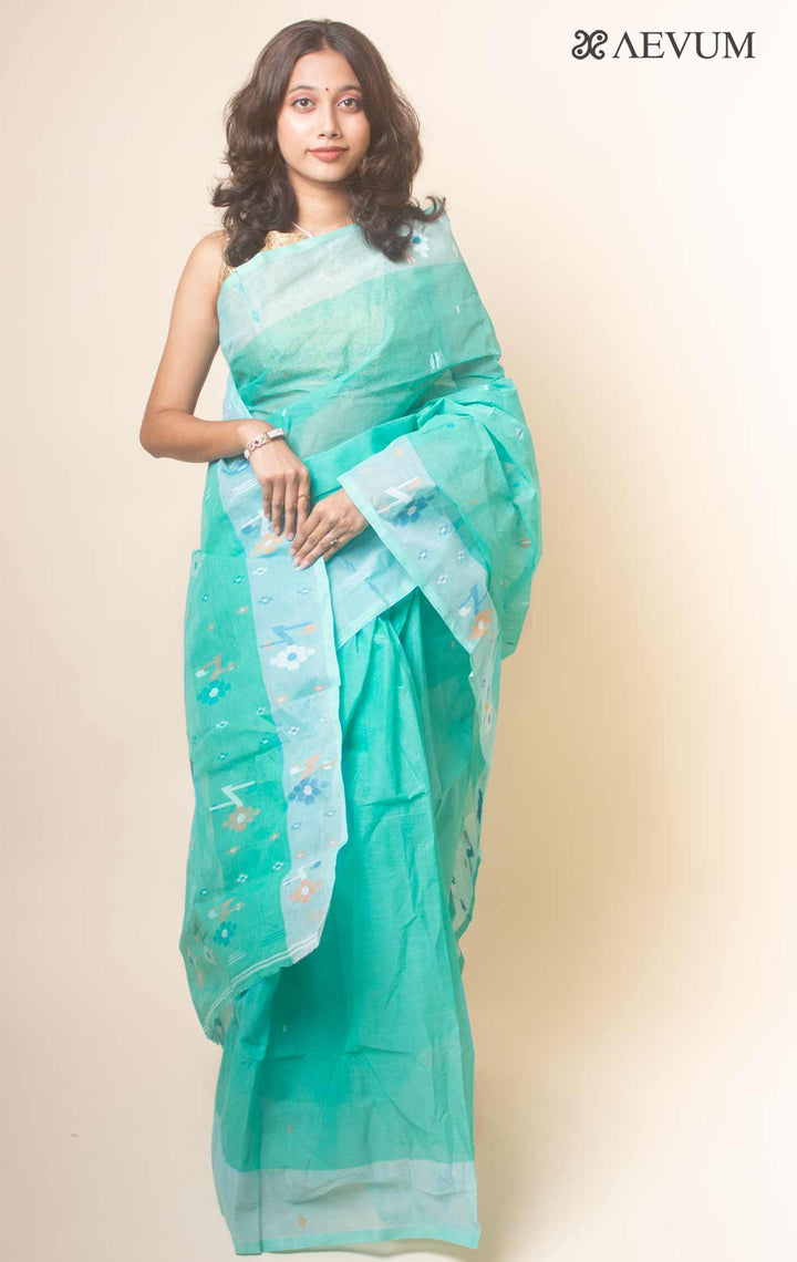 Pure Cotton Handloom  Jamdani Saree - 17739 Saree Anita Kuthir   