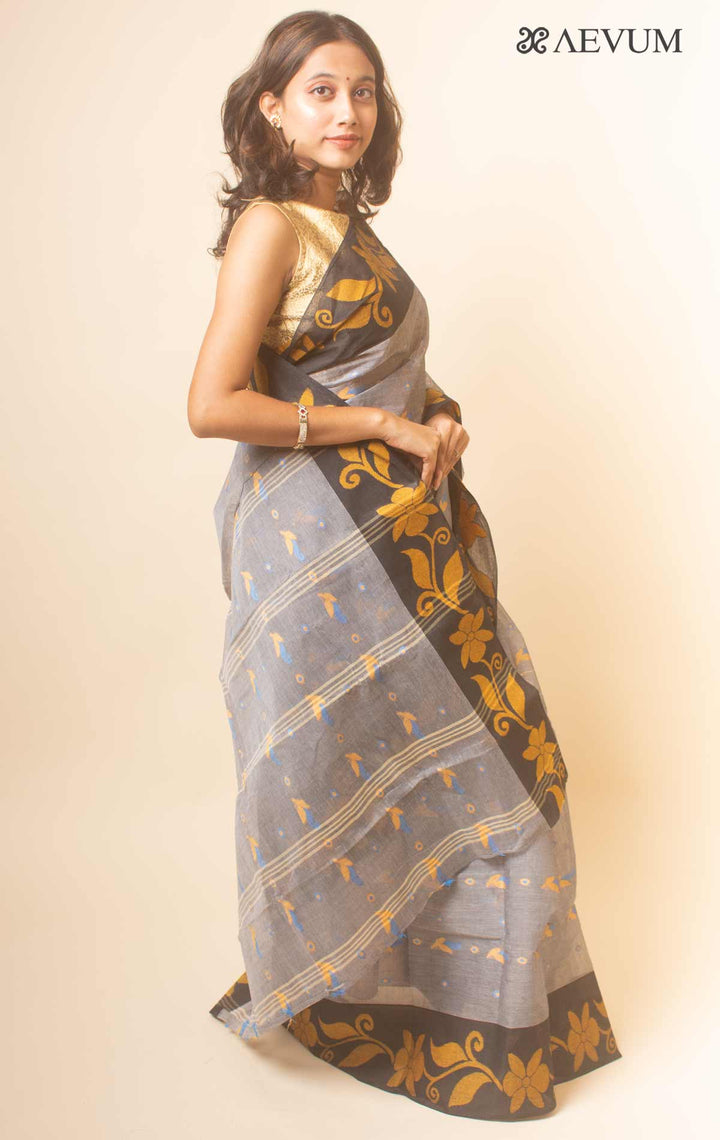 Bengal Cotton Handloom Saree Without Blouse Piece - 17740 - AEVUM